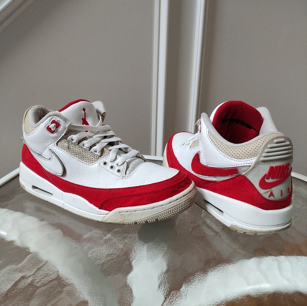 Jordan 3 Retro Tinker White Red men's 8